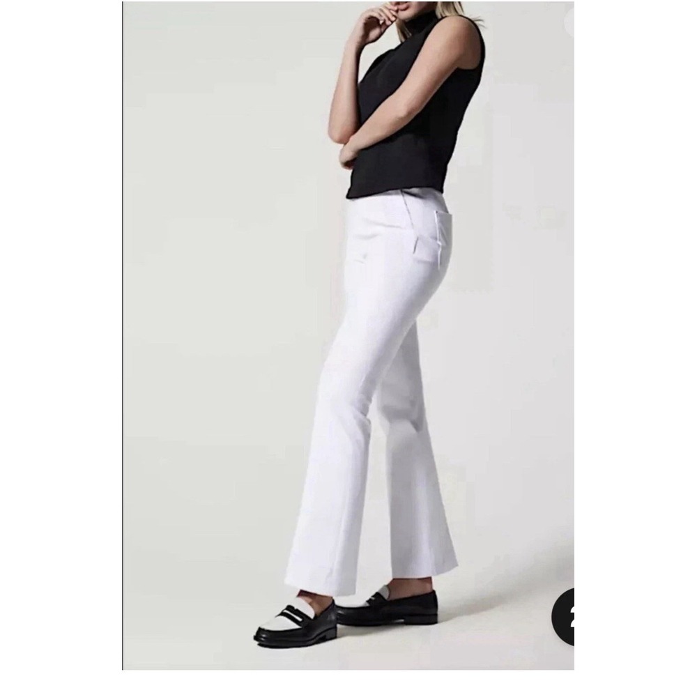 Spanx On The Go Kick Flare Pants 20373R Classic White Size XS Pull On NWT